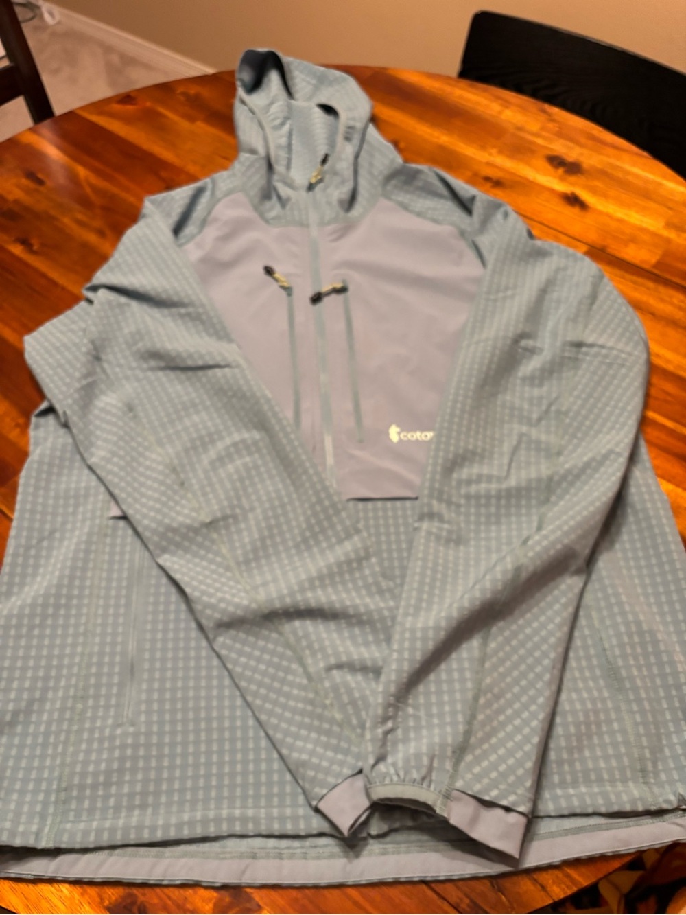 cotopaxi Light Blue Hooded Lightweight Jacket